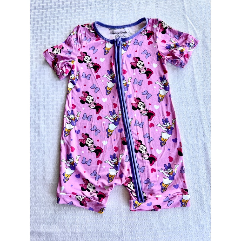 Whispering‎ Willows Disney Minnie Mouse Daisy Duck Bamboo Pajamas Romper 18-24M